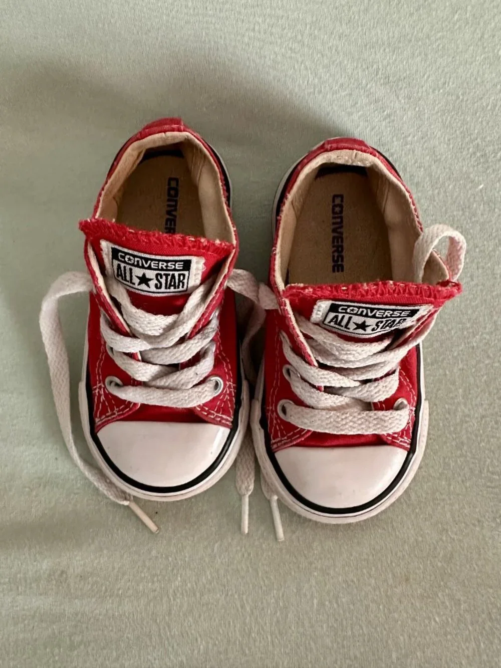 Converse Red Canvas Low Top Sneakers Great condition